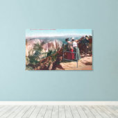 Uitzicht van de Fissures en Yosemite Valley Canvas Afdruk (Insitu (Houten vloer))