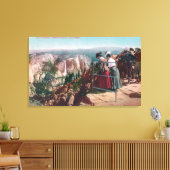 Uitzicht van de Fissures en Yosemite Valley Canvas Afdruk (Insitu (Woonkamer))