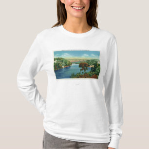 Uitzicht van de Franse King Bridge over Connecticu T-shirt