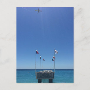 Uitzicht van de Franse Riviera in het Briefkaart v