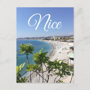 Uitzicht van de Franse Riviera in Nice Frankrijk Briefkaart