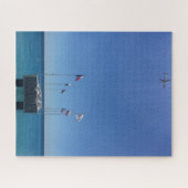 Uitzicht van de Franse Riviera in Nice Frankrijk Legpuzzel (Horizontaal)