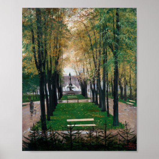 Uitzicht van de Fürstenberg-galerij | Hugo Birger Poster (Voorkant)