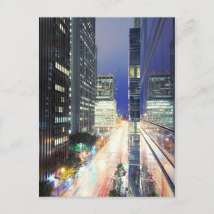 Uitzicht van de gebouwen van de financiële wijk ka briefkaart