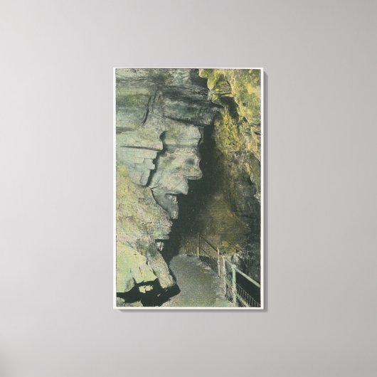 Uitzicht van de getuigen van de Grotto's Canvas Afdruk (Voorkant)