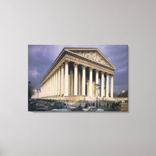 Uitzicht van de gevel van La Madeleine Canvas Afdruk