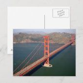 Uitzicht van de Golden Gate Bridge in de 2 Briefkaart (Voorkant / Achterkant)
