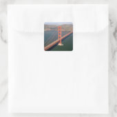 Uitzicht van de Golden Gate Bridge in de 2 Vierkante Sticker (Tas)