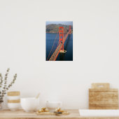 Uitzicht van de Golden Gate Bridge in de lucht Poster (Keuken)