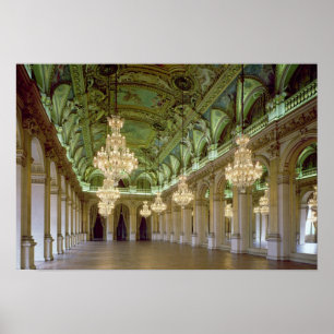 Uitzicht van de Grande Salle des Fetes na 1871 Poster