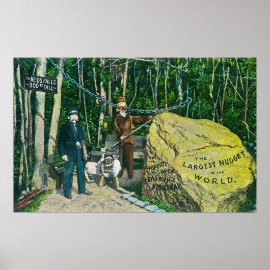 Uitzicht van de grootste goudhong ter wereld poster (Voorkant)