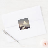 Uitzicht van de Grossglockner-berg Vierkante Sticker (Envelop)
