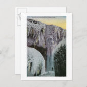 Uitzicht van de grot van de winden in de winter briefkaart (Voorkant / Achterkant)