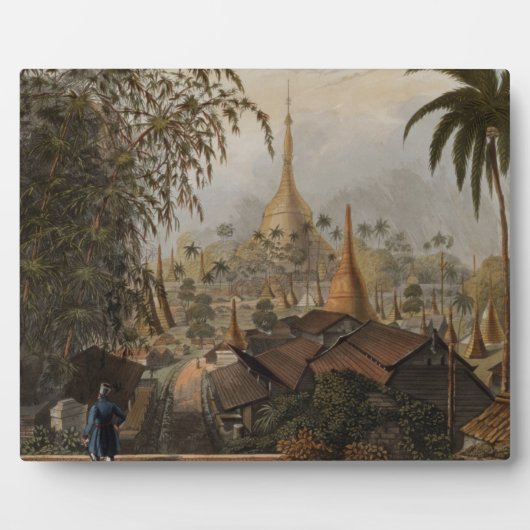 Uitzicht van de Grote Dagon Pagoda en de aangrenze Fotoplaat (Voorkant)