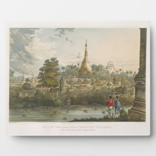Uitzicht van de Grote Dagon Pagoda in Rangoon van Fotoplaat (Voorkant)