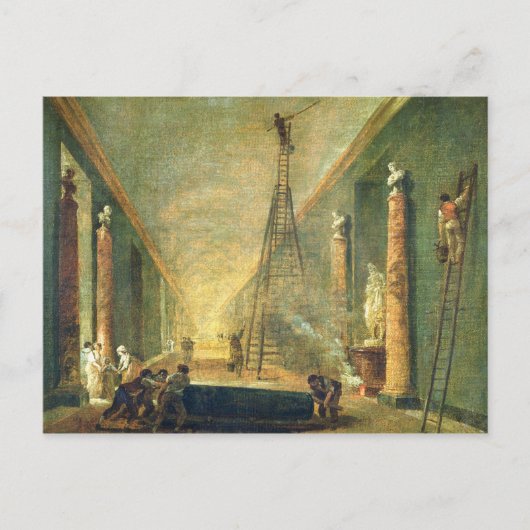 Uitzicht van de Grote Galerij van het Louvre Briefkaart (Voorkant)