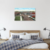 Uitzicht van de handelsplatform voor de lucht canvas afdruk (Insitu (Slaapkamer))