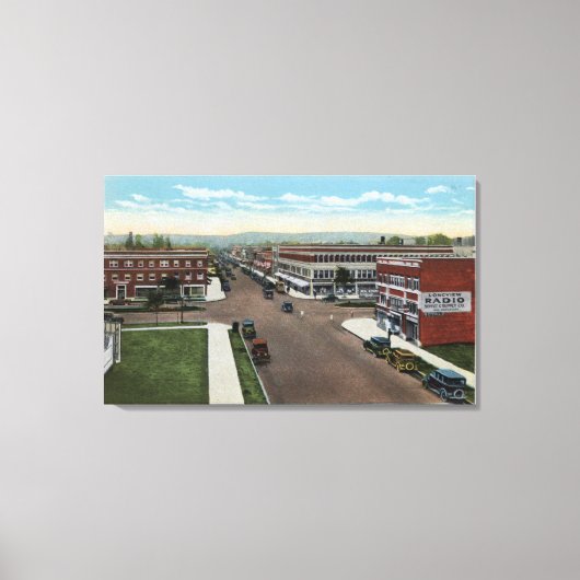 Uitzicht van de handelsplatform voor de lucht canvas afdruk (Voorkant)