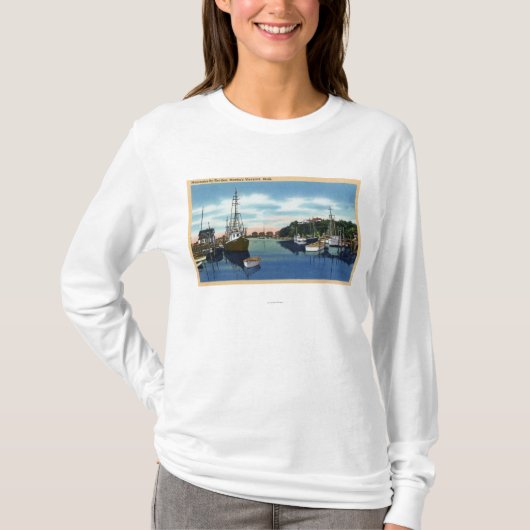 Uitzicht van de haven, Martha's wijngaard T-shirt (Voorkant)