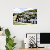 uitzicht van de haven, Mousehole Cornwall Poster (Thuiskantoor)