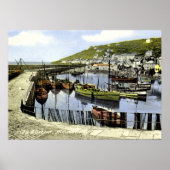 uitzicht van de  haven, Mousehole Cornwall Poster (Voorkant)