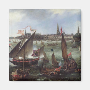 Uitzicht van de haven van Antwerpen Magneet