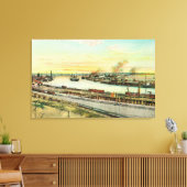 Uitzicht van de haven van San Pedro Canvas Afdruk (Insitu (Woonkamer))