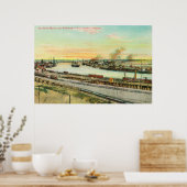 Uitzicht van de haven van San Pedro Poster (Keuken)