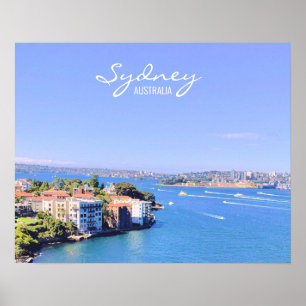 Uitzicht van de haven van Sydney Poster