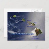 Uitzicht van de Hawaï Briefkaart (Voorkant / Achterkant)