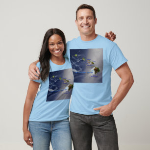 Uitzicht van de Hawaïaanse eilanden Unisex T-shirt