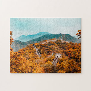 Uitzicht van de herfst van China Legpuzzel
