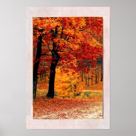 Uitzicht van de Herfst van het Venster Bright Fore Poster (Voorkant)