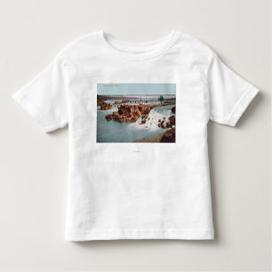 Uitzicht van de Herfsten en brug Kinder Shirts