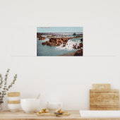 Uitzicht van de Herfsten en brug Poster (Keuken)