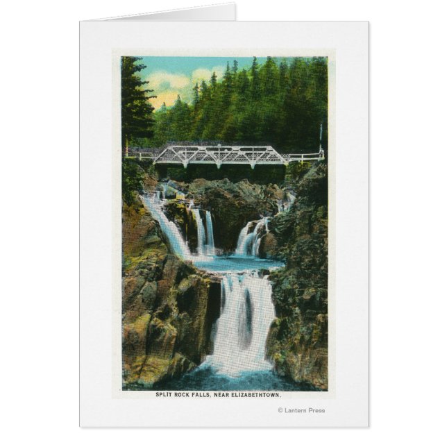 Uitzicht van de Herfsten van Split Rock en Bridge (Voorkant)