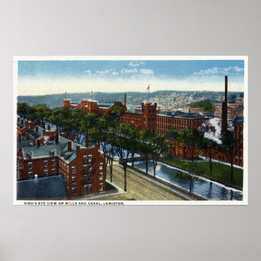 Uitzicht van de heuvels en het kanaal poster (Voorkant)