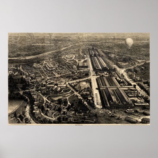 Uitzicht van de honderdjartaanduiding 1876 van Phi Poster (Voorkant)