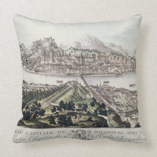 Uitzicht van de hoofdstad en de vesting Salzburg; Kussen