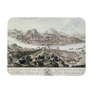 Uitzicht van de hoofdstad en de vesting Salzburg; Magneet
