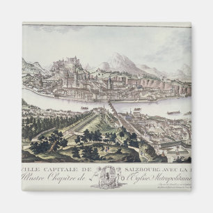 Uitzicht van de hoofdstad en de vesting Salzburg; Magneet