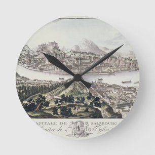 Uitzicht van de hoofdstad en de vesting Salzburg; Ronde Klok