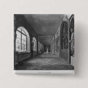 Uitzicht van de houder, Musee des Monuments Vierkante Button 5,1 Cm