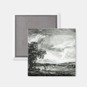 Uitzicht van de Hudson rivier de Pakepsey Magneet (Voorkant / Achterkant)