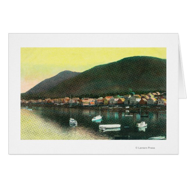 Uitzicht van de Indische stad Sitka, AK (Voorkant Horizontaal)