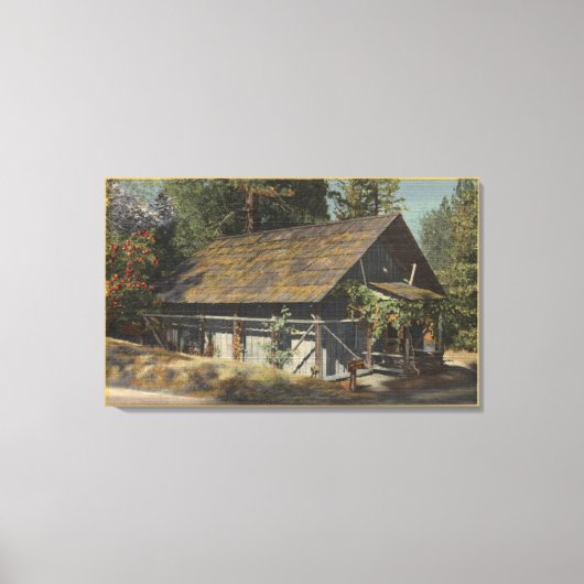 Uitzicht van de James W. Marshall Cabin Canvas Afdruk (Voorkant)