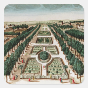 Uitzicht van de Jardin des Plantes Vierkante Sticker