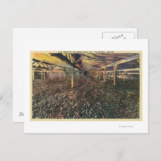 Uitzicht van de JR Simplot Dehydrating Co. Briefkaart (Voorkant / Achterkant)