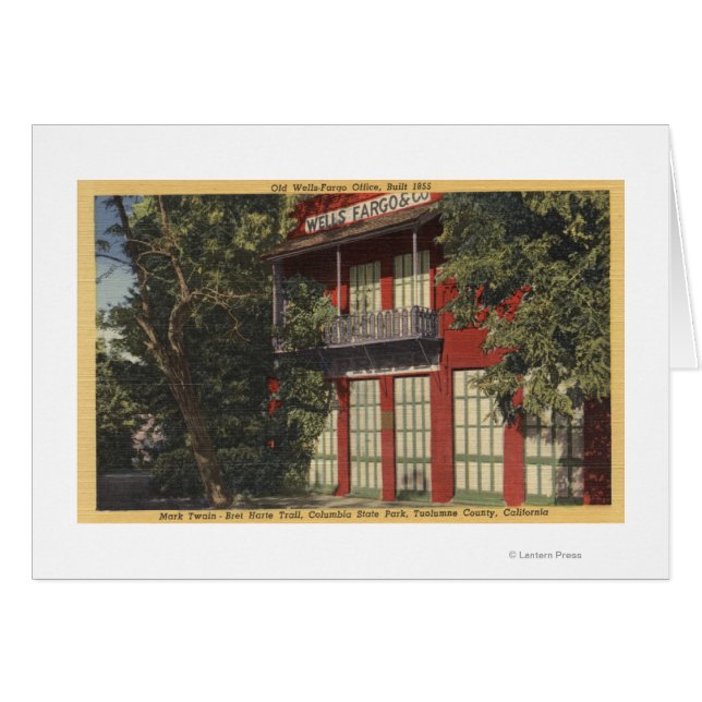 Uitzicht van de Kantoor Old Wells-Fargo (1855) (Voorkant Horizontaal)