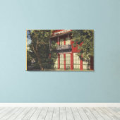 Uitzicht van de Kantoor Old Wells-Fargo (1855) Canvas Afdruk (Insitu (Houten vloer))